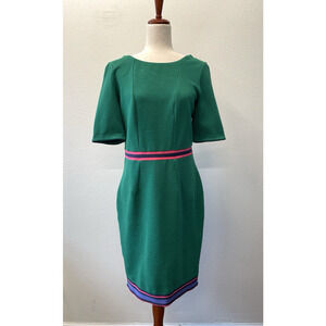 Boden Kaia Ottoman Dress Womens Size 10 Kelly Green Ribbon Office Career